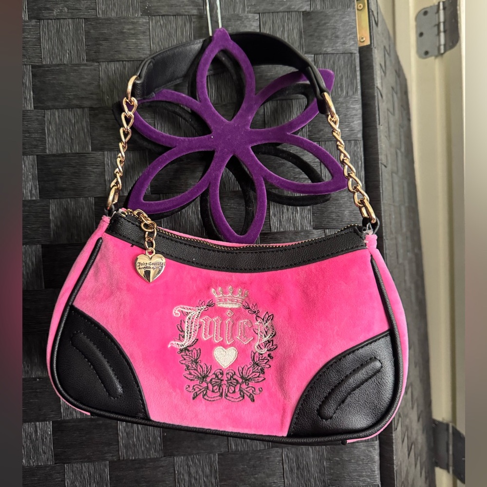 Juicy Couture Pink and Black Women's Bag